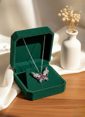 Maxibutterfly silver chain pendant