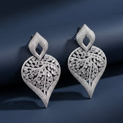 Nritya spark silver earrings