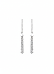 Silver petunia earrings