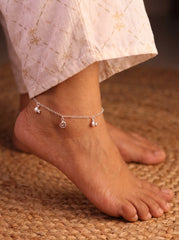 Fairydrop silver Payal for women
