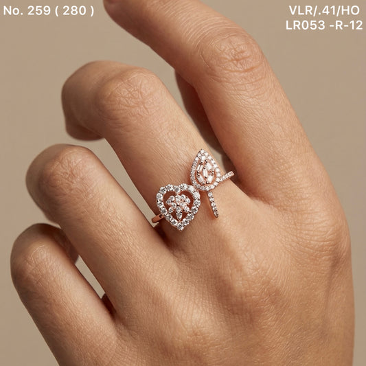 Silver radiance ring for women