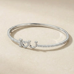 Love charm silver kada for women