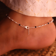 Twilight Beads Silver Payal for Women