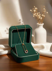 Anchor pin silver chain pendant