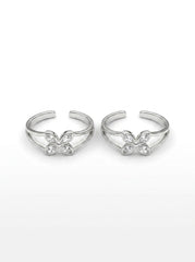 Star harmony silver toerings for women
