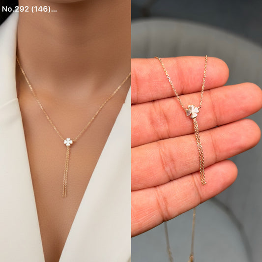 Flora swing silver chain pendant