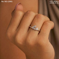 Style loop silver ring for women