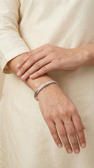 Silver shine kada for women