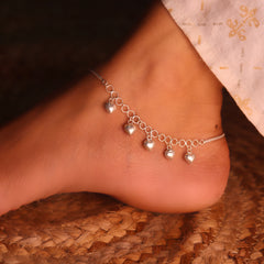 Cluster Charm Silver anklets for women
