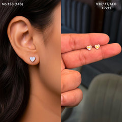 Little heart silver stud