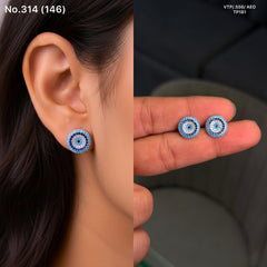 Yami pure evil eye silver stud