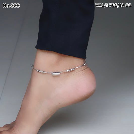 Silver Payal for Women by V One Jewellery