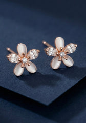 Bloom glow silver stud