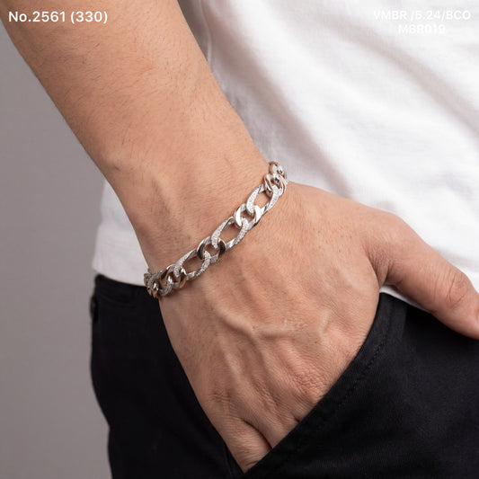 Crownix silver men’s bracelet