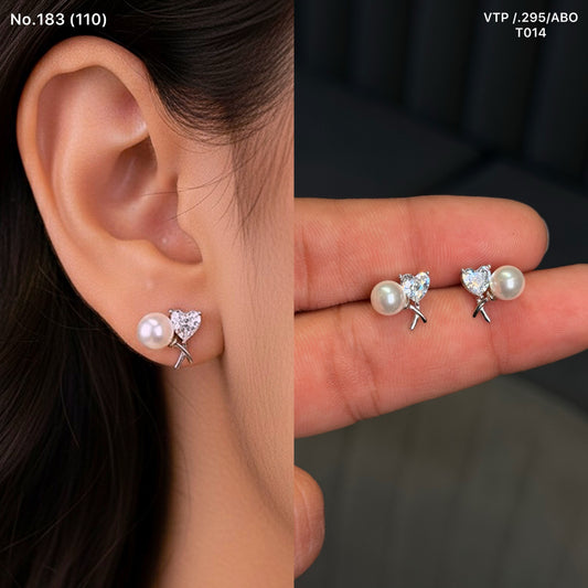 Piya pure silver stud