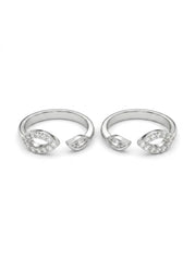 Dreamy shine silver toerings for women