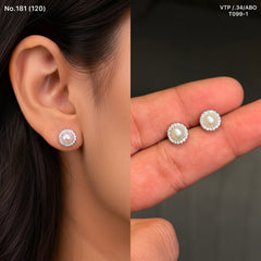 Pure pearl silver stud