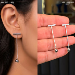 Amara charm silver earrings