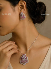 Roseshine silver pendant set for women