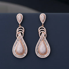 Grace drop silver earrings