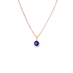 Evil eye silver chain pendant
