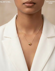 Opulent heart charm silver chain pendant