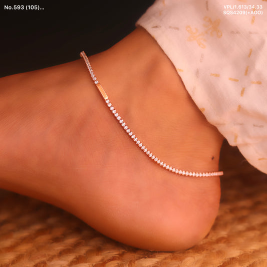 BlocAura Rose Gold Payal for Women
