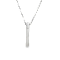 Vertical spark silver chain pendant