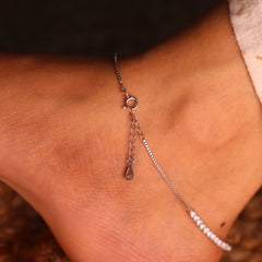 Bond of Infinity silver Payal for women