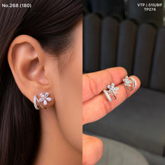 Bold blossom silver stud