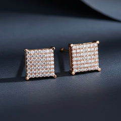 Radiant solitaire silver stud