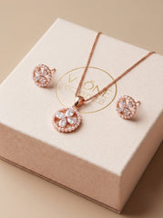 Bloomora silver pendant set for women