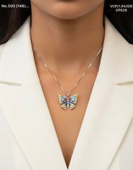 Luna Butterfly silver chain Pendant