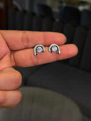 Osha halo silver stud