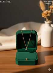 Evil eye silver chain pendant