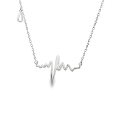 Lifeline charm silver chain pendant