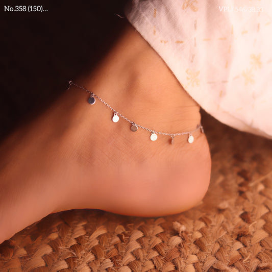 Moonloop Silver anklet for women