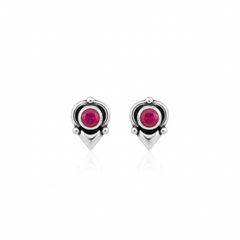 Royal rose silver stud