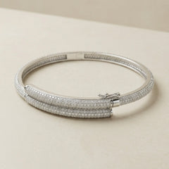 Shimmer queen silver kada for women