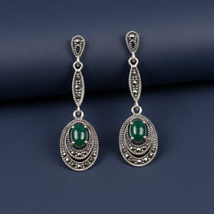 Lush gem silver earrings