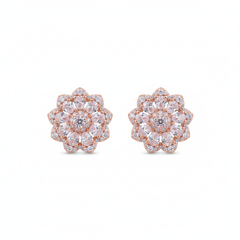 Designer bloom silver stud