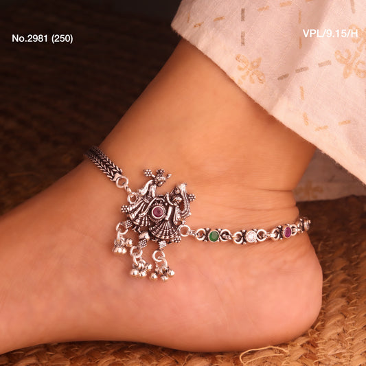 Radhika silver heavy payal for womene