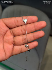 Charmed heart silver chain pendant