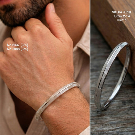 Alpha silver kada for men
