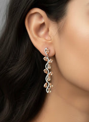 Tangerine twist silver earrings