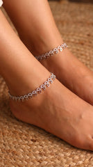Aarvika Silver Payal for Women