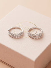 Riyana silver leaf toerings for women