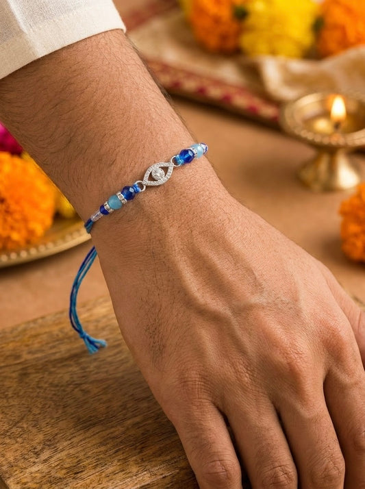 Evil eye silver Rakhi