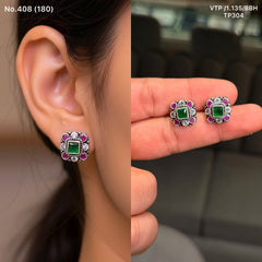 Chandni bloom silver stud