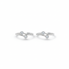 White radiance silver toerings
